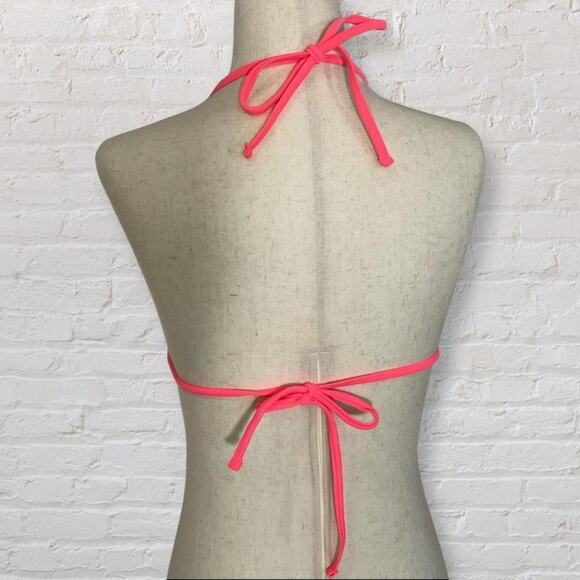 Vintage Beaded Sequined String Bikini Top | 2000s | Coral Pink | Medium | NWOT - Picture 2 of 6